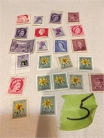 23 Cnd. 3&4 cent stamps  uncancelled no glue