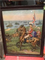 Antique Military print Britians Bulwarks good cond