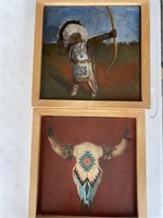 (2) NATIVE AMERICAN FRAMED ART READY TO HANG