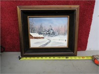 Framed oil painting on canvas. Artist signed.