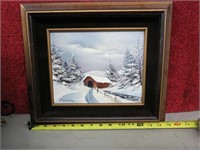 Framed oil painting on canvas. Artist signed.