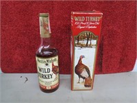 Vintage Bottle Wild turkey whiskey. w/box.