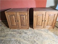 2 wood Cabinets