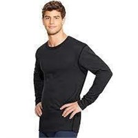 Men's Duofold By Champion L/S Shirt, BLK, LG