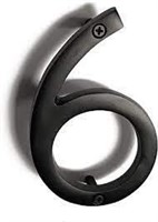 Shadow Aluminum House Number "6"