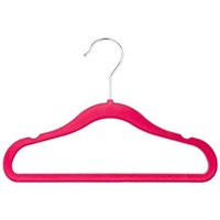 Basics Kids Velvet Clothes Hangers, Pink-30Pcs
