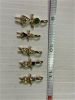 Birthstone Charms lot of 5