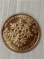 Merry Christmas 1 ounce Copper Round