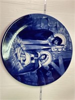 Holy Family Plate Blue