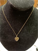 Vintage Gold Filled & Sterling Heart With Chain