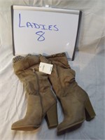 Ladies 8 Tan Calf Boots