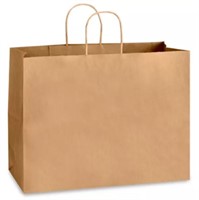 250 Kraft Paper Shopping Bags - 16 x 6 x 12"