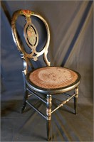 Vintage Tole Style Painted Chair