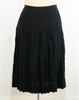 Chanel Pleated Black Skirt