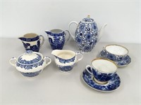 Lot of Antique Blue China