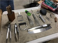 Stainless Kitchen Utensils & Knife Set