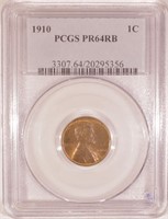 Very Choice RB Proof 1910 Cent
