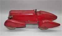 Old Steel Toy Car: 8 1/2" Long
