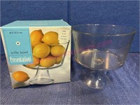 Nice glass fruit center bowl in box