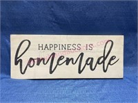 "Happiness is Homemade" wooden sign