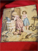 Victorian Tapestry Wall Hanging, 10 x 10