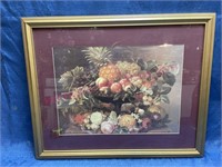 Modern framed fruit print