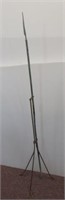 67" Vintage lightning rod with 3-leg stand and