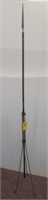 70" Antique lightning rod with 3-leg stand and