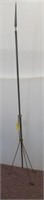 74" Vintage   lightning rod with 3-leg stand and
