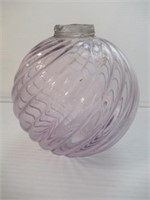 Vintage 5" round swirl amethyst glass lightning