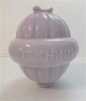 Vintage W.C.Shinn belted white opal milk glass