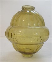 Vintage W.C.Shinn amber glass lightning rod ball.