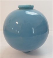 Vintage 4-3/4" round blue milk glass lightning