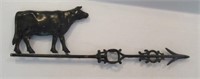 Vintage 22" small horned cow weathervane arrow.