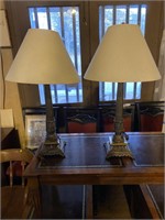 Pr. Bronze Table Lamps