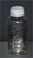 Antique Drey Square Mason Jar 1/2 Gallon