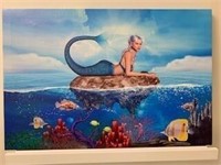 Mermaid on Canvas, 20" X 28"