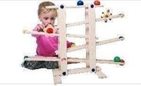 Trihorse Wooden Marble Run, 19 Inches Tall -