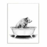 *Bear In A Tub Framed Art - Rachel Neiman 16 x 20