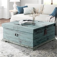 Parthenon Solid Wood Cocktail Table with Storage