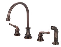 Del Mar Dble Handle Kitchen Faucet with Side Spray