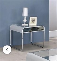Solis Glass Sled End Table