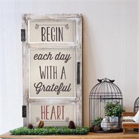 Begin Each Day with a Grateful Heart Sign