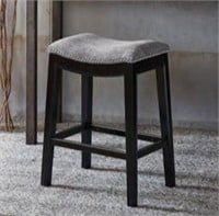 Belfast Saddle Counter Stool in Grey
