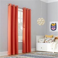 63"L-Room Darkening Curtain Panel-Orange(Set 2)