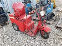1960's Cushman Electric 3 Wheel Scooter (Red)