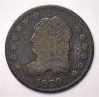 1830 Capped Bust Silver Half Dime H10c Good G