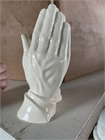 Vintage Ceramic Praying Hands Religious Home Decor