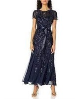 SIZE 6 R&M RICHARDS WOMENS SEQUINCED DRESS