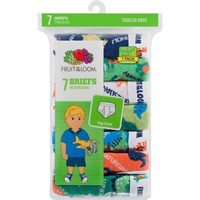 SIZE 2T-3T FRUIT OF THE LOOM TODDLERS 7-PACK